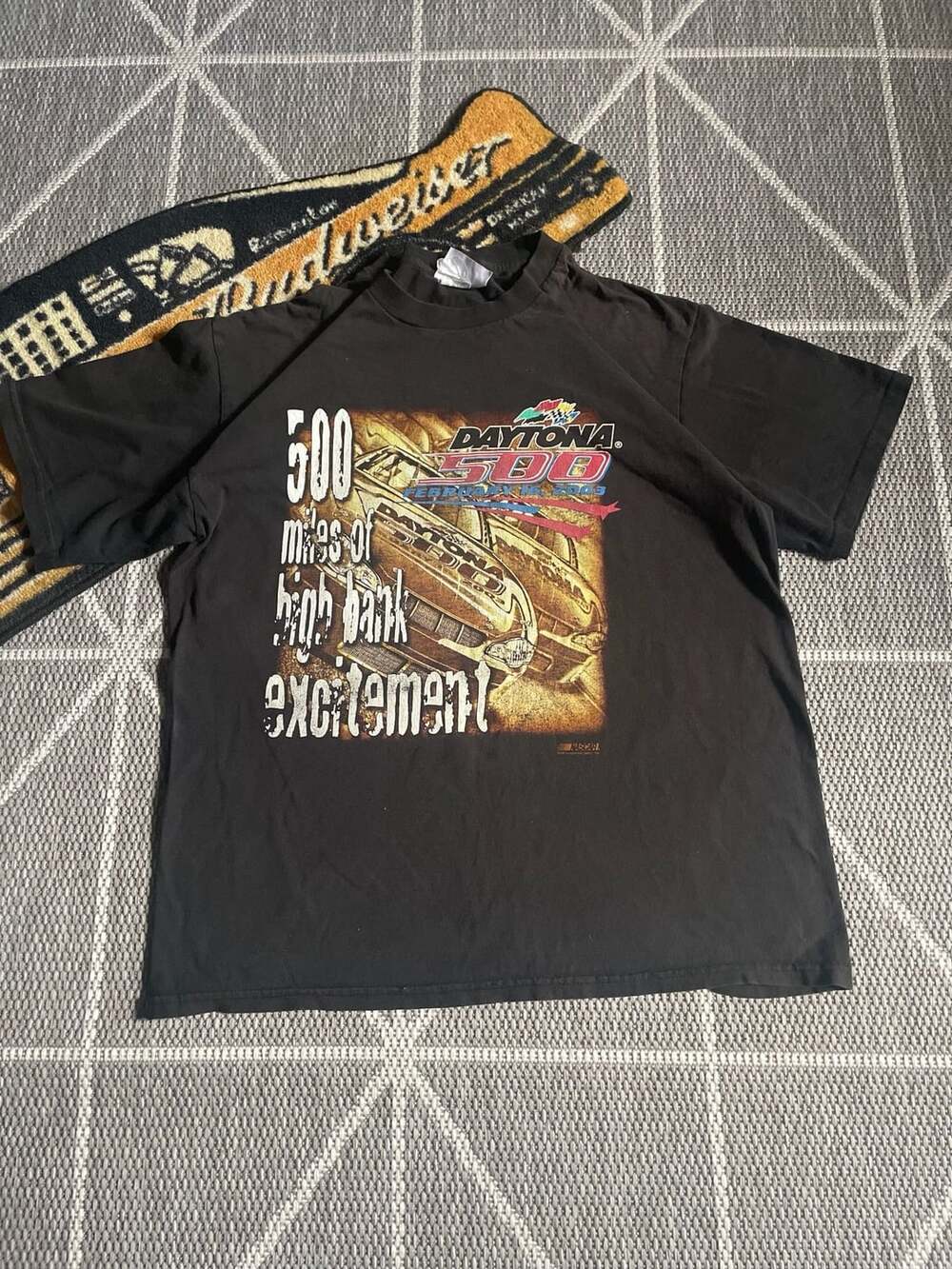 NASCAR Daytona 500 2003 T-Shirt Black Graphic